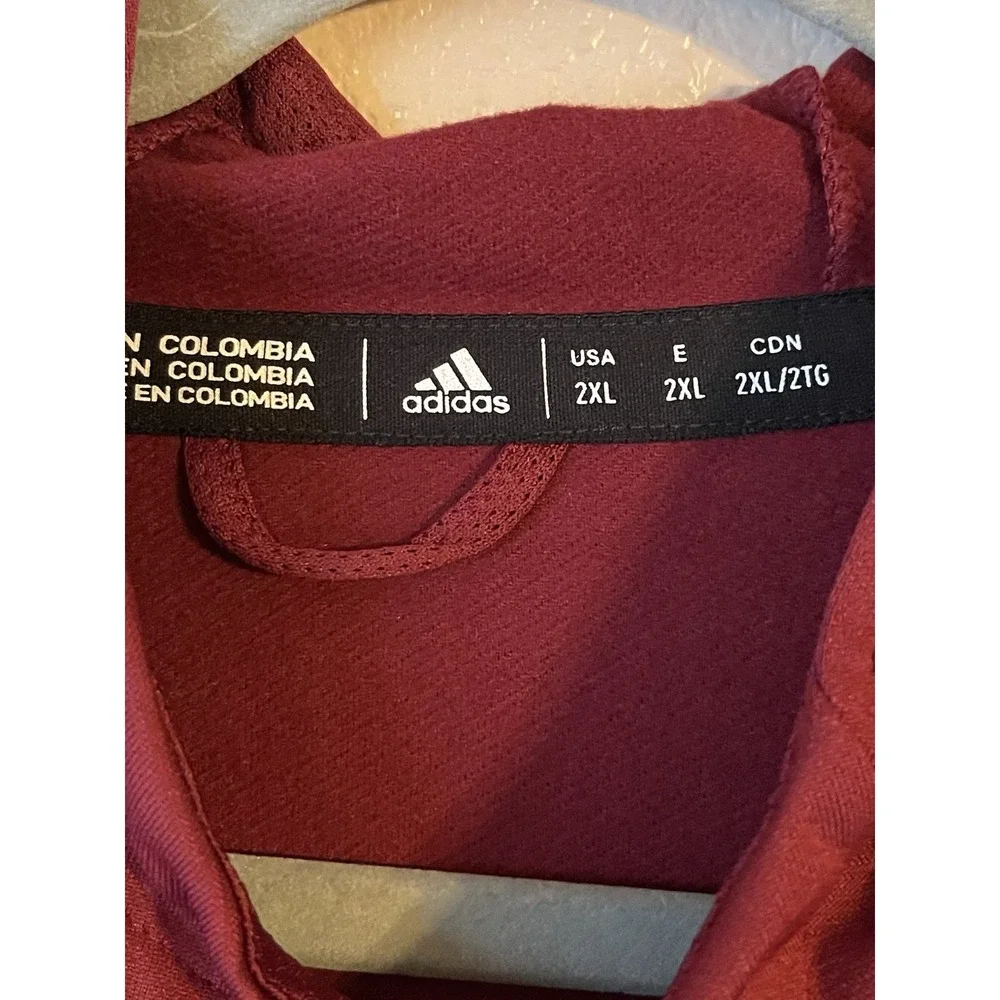 Men's 2XL NWOT Arizona Coyotes‎ Adidas Pullover Hoodie Garnet